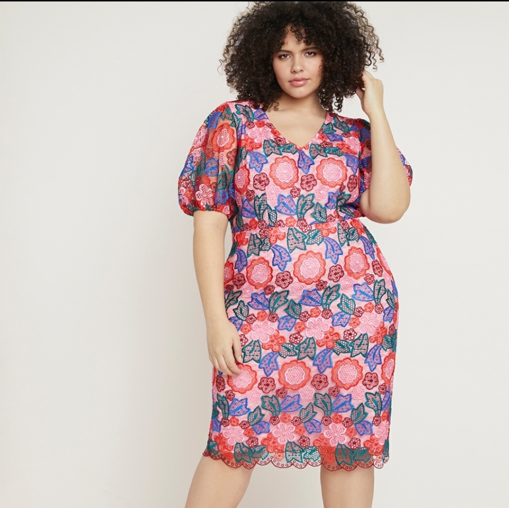 ISO ELOQUII Sleeve Lace Dress 28